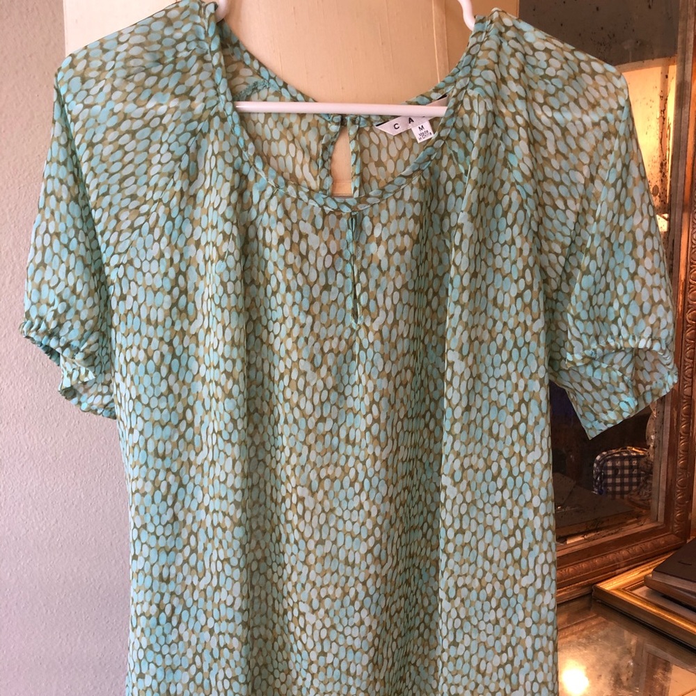 Cabi Med blouse greens